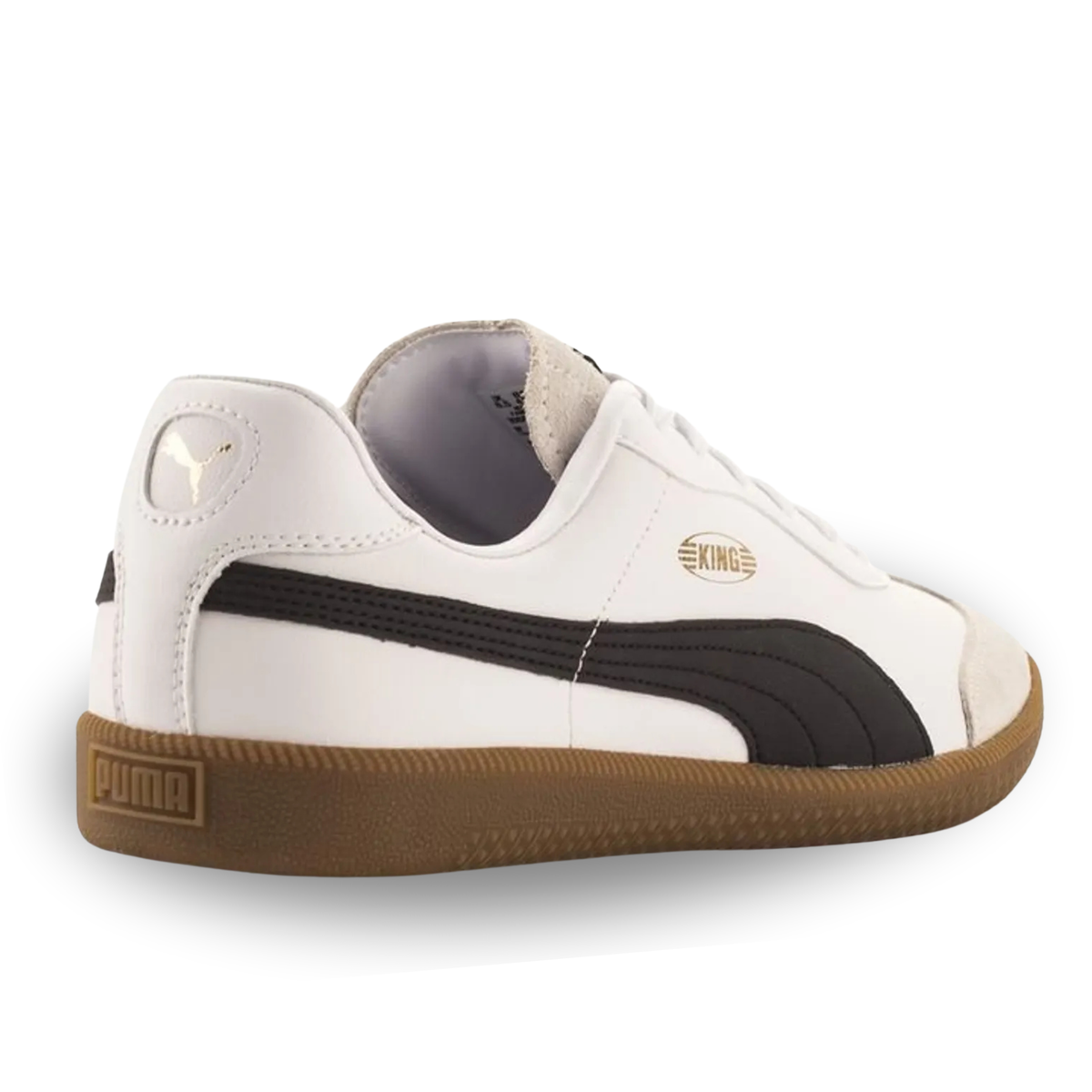 Puma King 21 Indoor Soccer Shoes (Puma White/Puma Black/Gum)