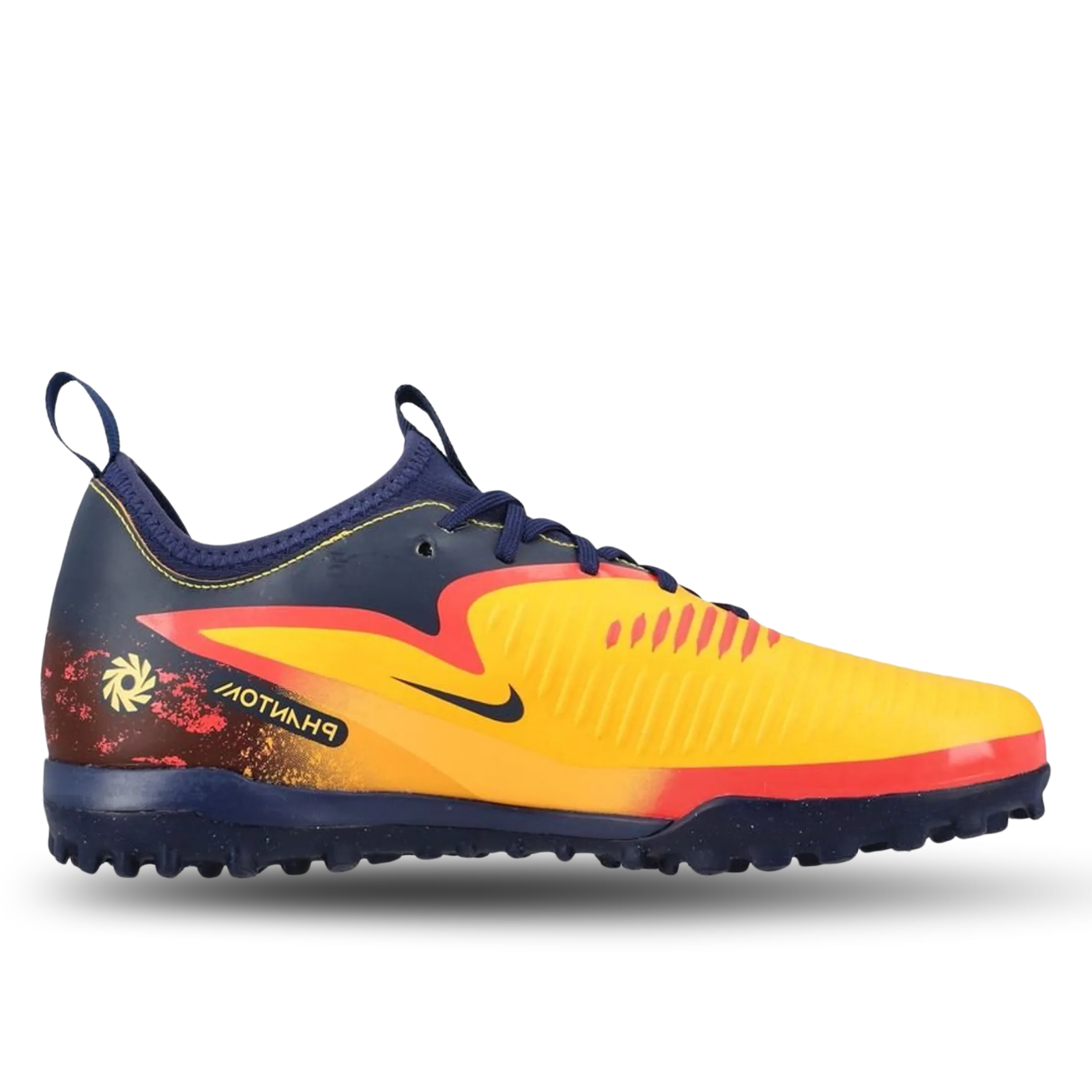 Nike Youth Jr. Phantom 6 Low Academy Erling Haaland Turf Soccer Shoes (Laser Orange/Lemon Venom)