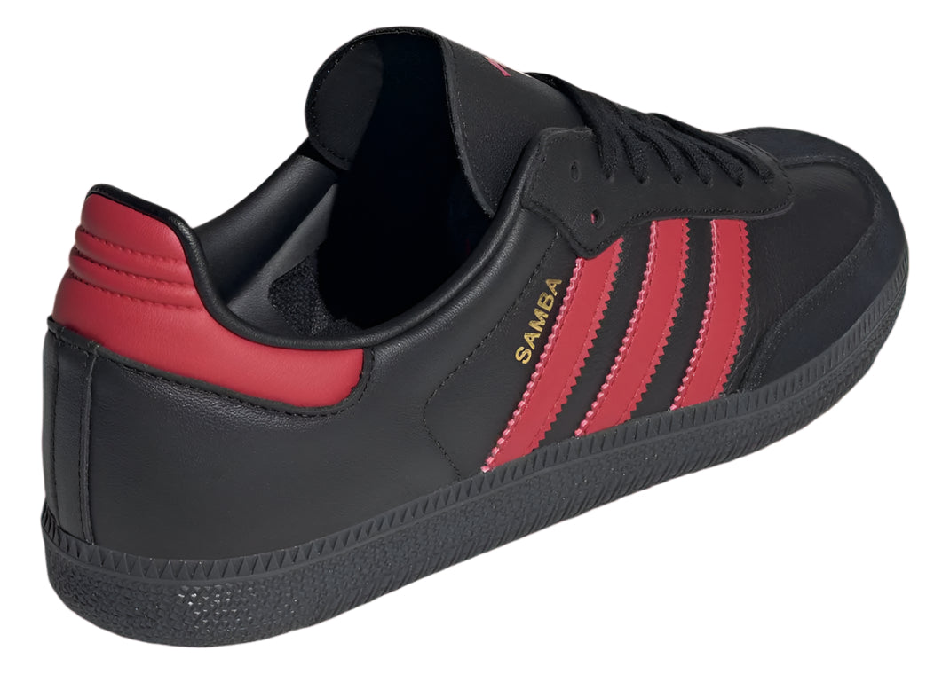 adidas Manchester United Samba Indoor Soccer Shoes (Black/Red)