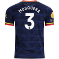 adidas Mens Arsenal Authentic Cristhian Mosquera Away Jersey w/ Premier League Patches 26/27 (Navy/Yellow)