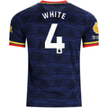 adidas Mens Arsenal Authentic Ben White Away Jersey w/ Premier League Patches 26/27 (Navy/Yellow)