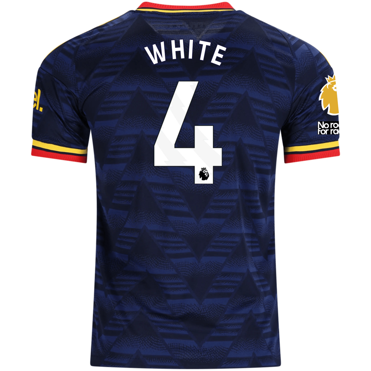 adidas Mens Arsenal Authentic Ben White Away Jersey w/ Premier League Patches 26/27 (Navy/Yellow)