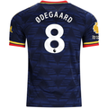 adidas Mens Arsenal Authentic Martin Ødegaard Away Jersey w/ Premier League Patches 26/27 (Navy/Yellow)