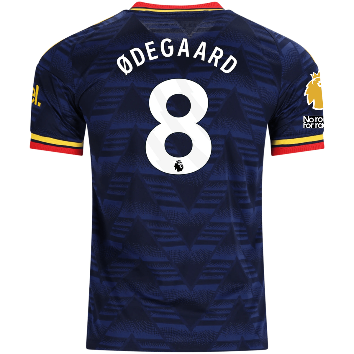 adidas Mens Arsenal Authentic Martin Ødegaard Away Jersey w/ Premier League Patches 26/27 (Navy/Yellow)