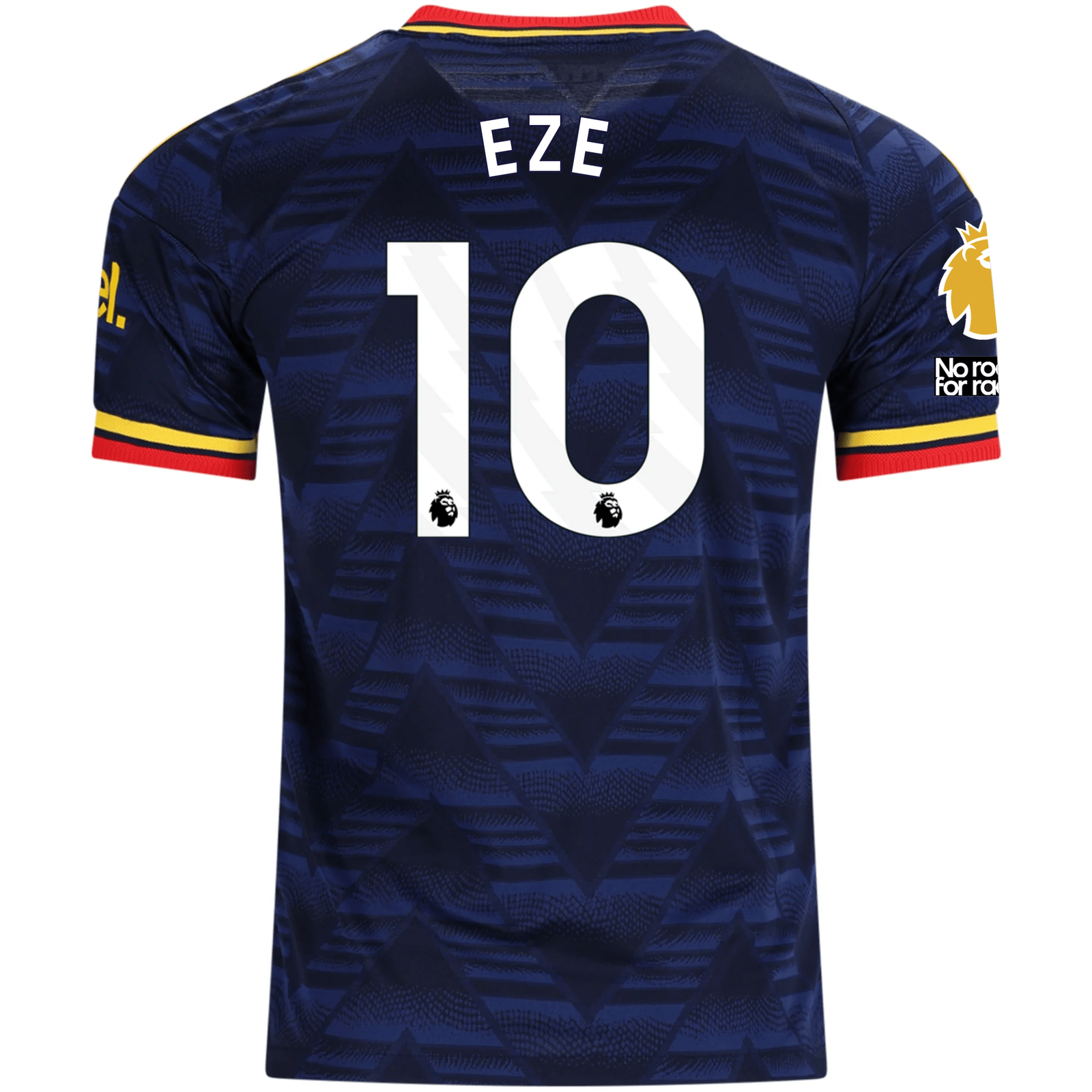 adidas Mens Arsenal Authentic Eberechi Eze Away Jersey w/ Premier League Patches 26/27 (Navy/Yellow)