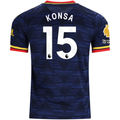 adidas Mens Arsenal Authentic Ezri Konsa Away Jersey w/ Premier League Patches 26/27 (Navy/Yellow)