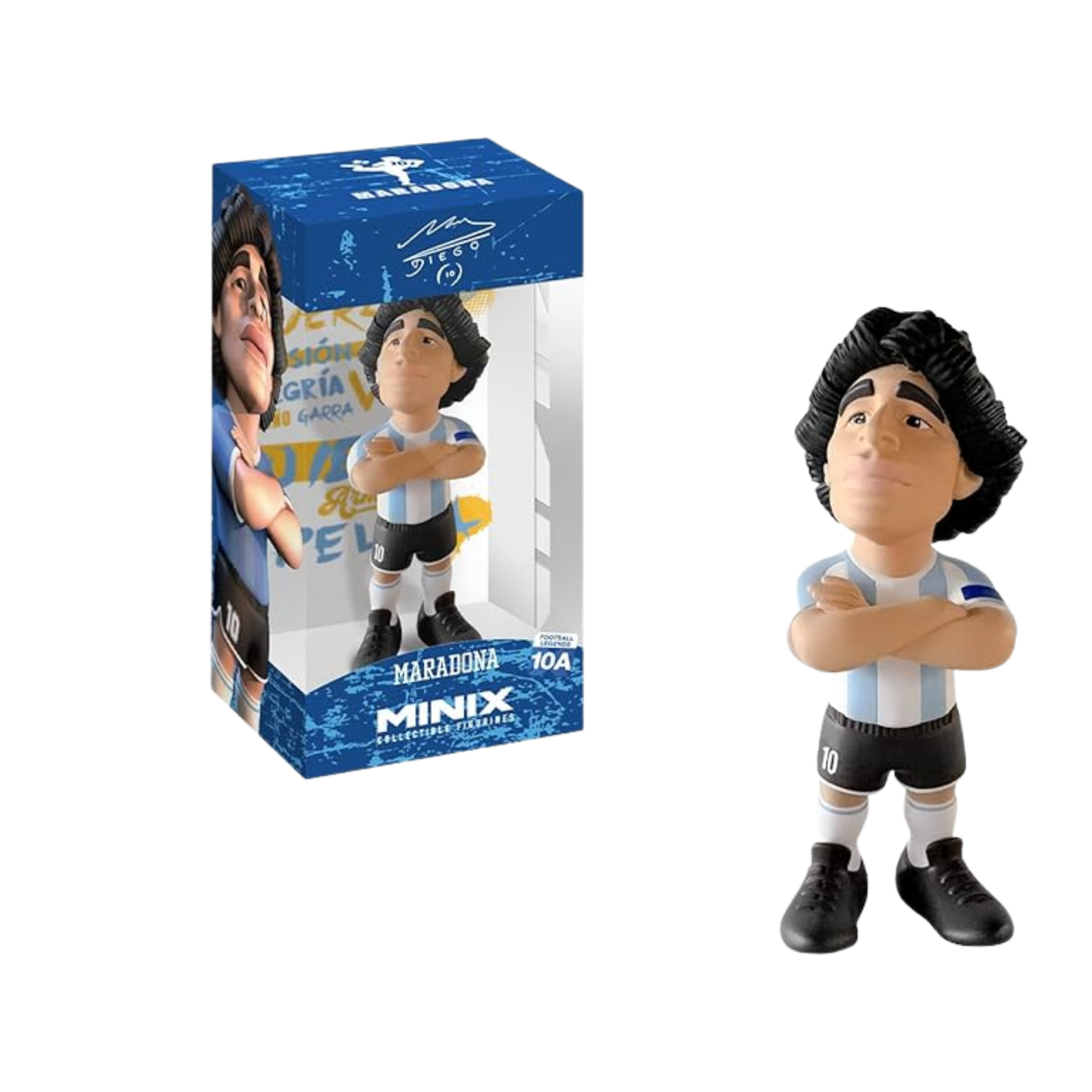 MINIX Argentina Diego Maradona Figure (White/Blue)