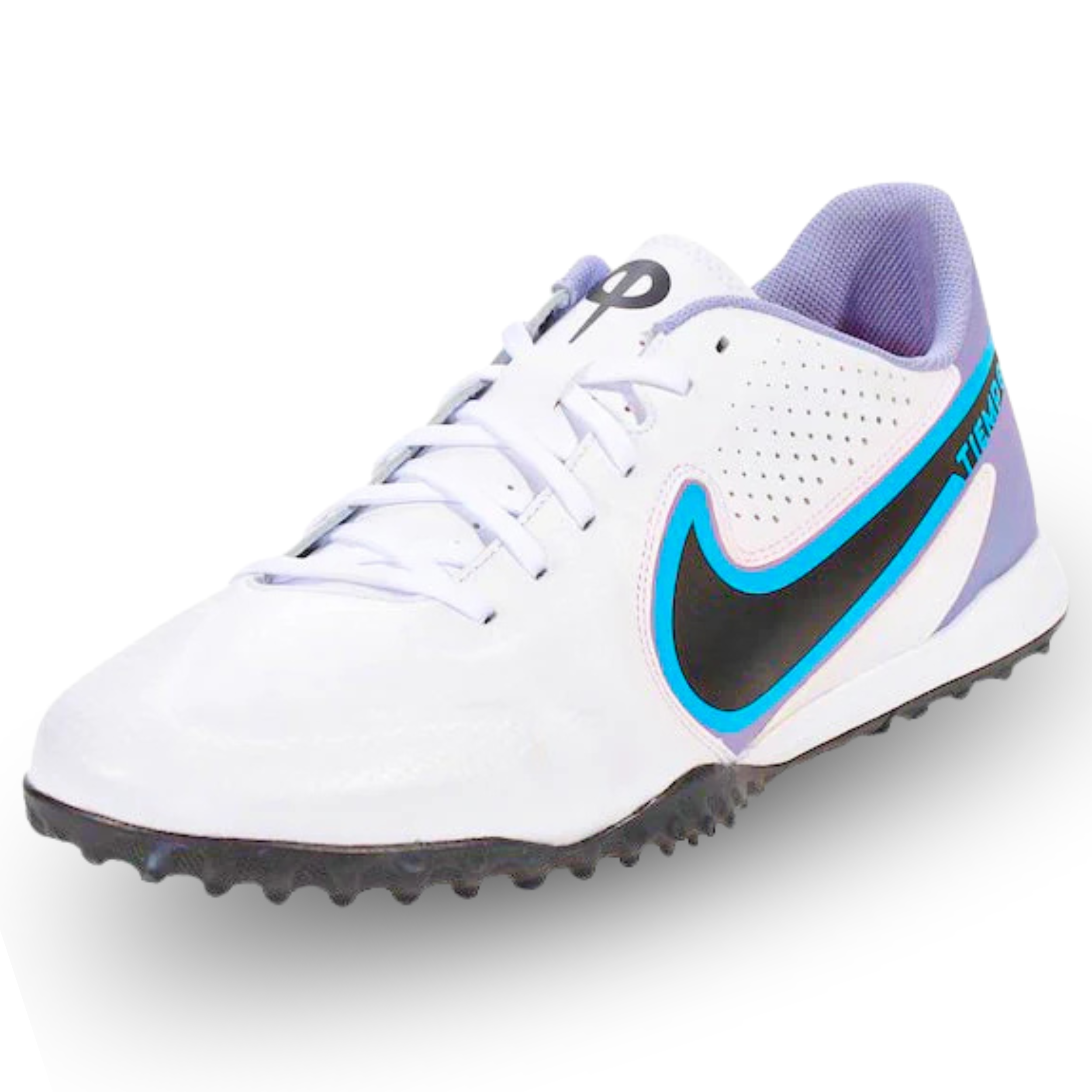 Nike Legend 9 Academy Turf Soccer Shoes (White/Black-Baltic Blue)