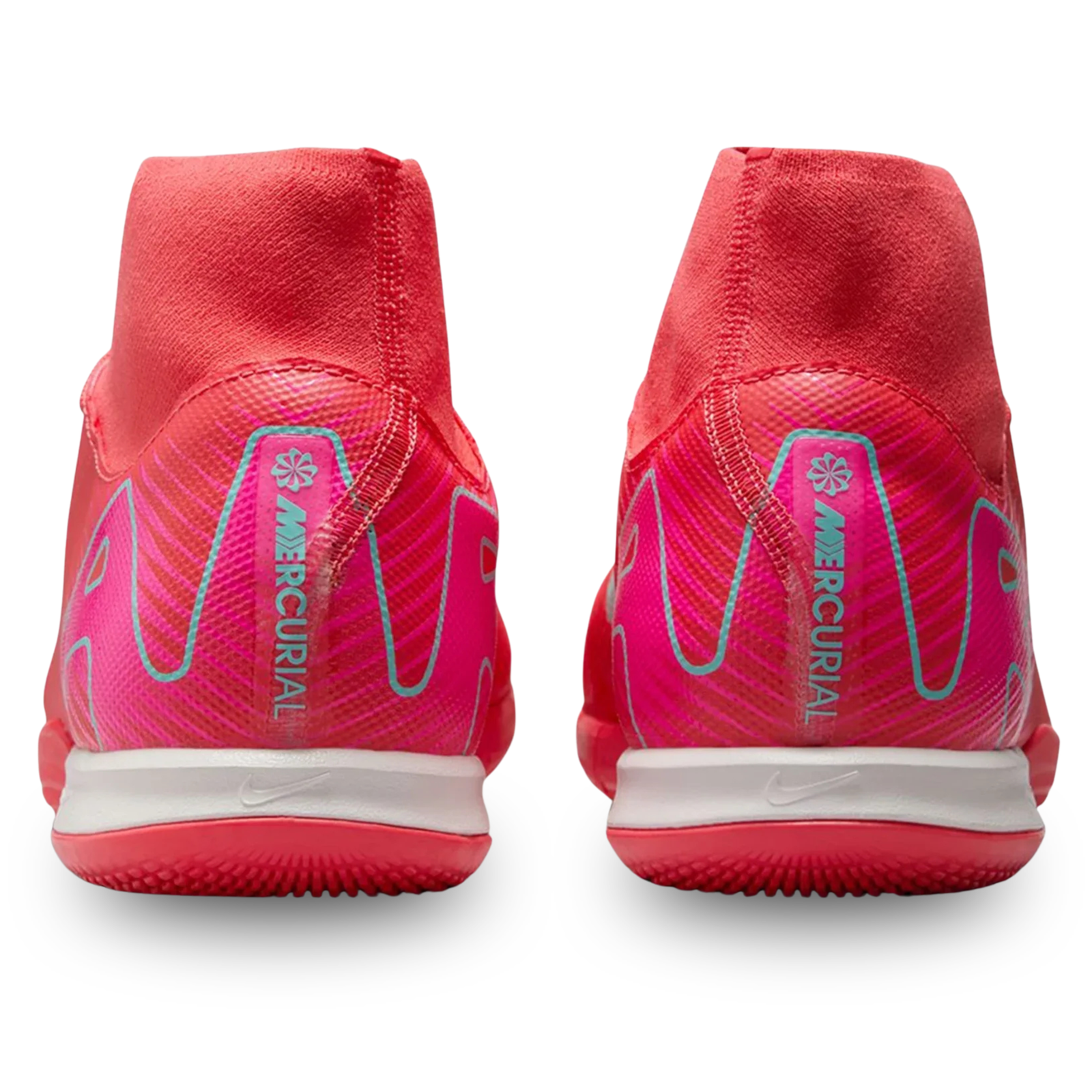 Nike Zoom Superfly 10 Academy Indoor Soccer Shoes (Ember Glow/Aurora Green)