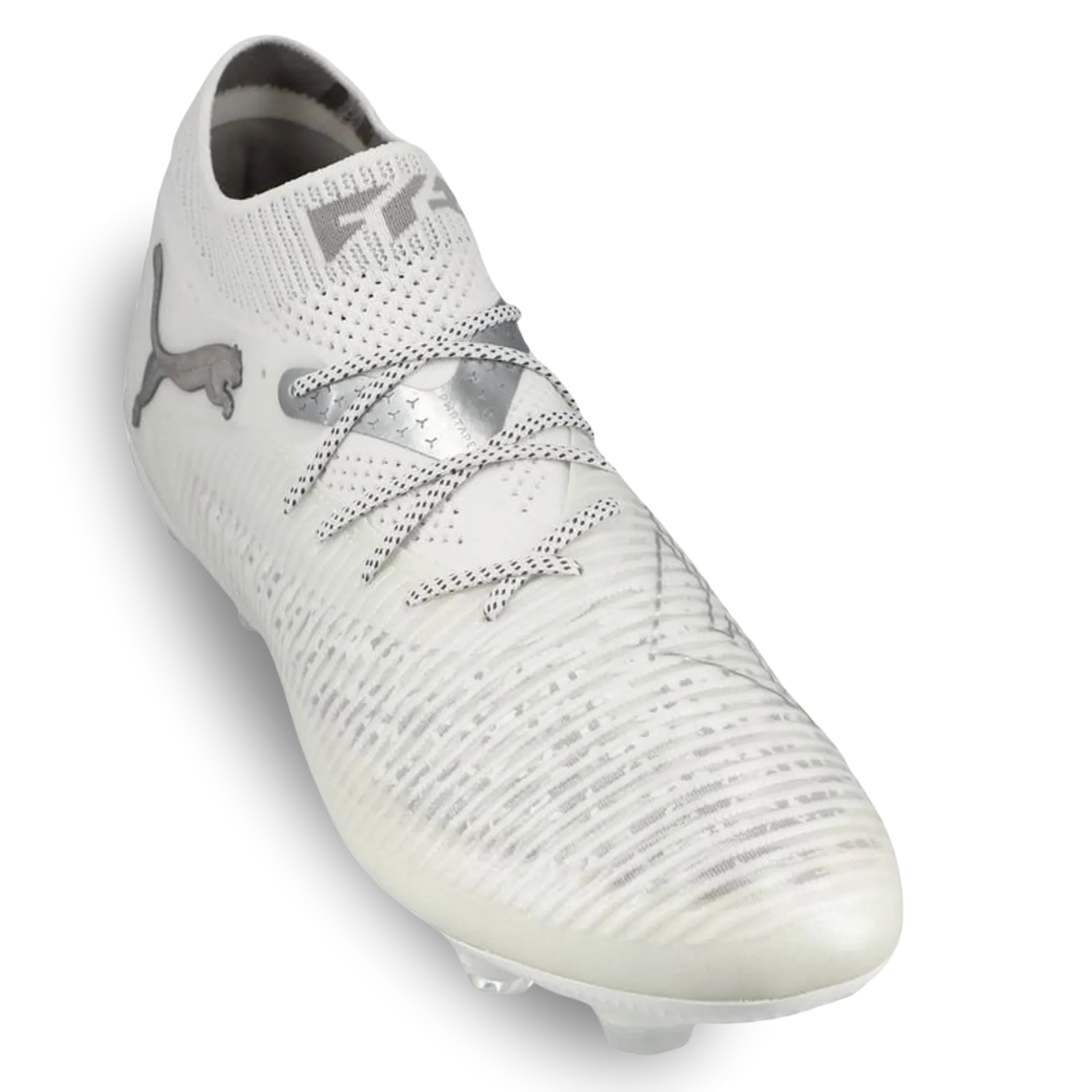 Puma Future 8 Ultimate FG Soccer Cleats (Puma White/Matte Silver)