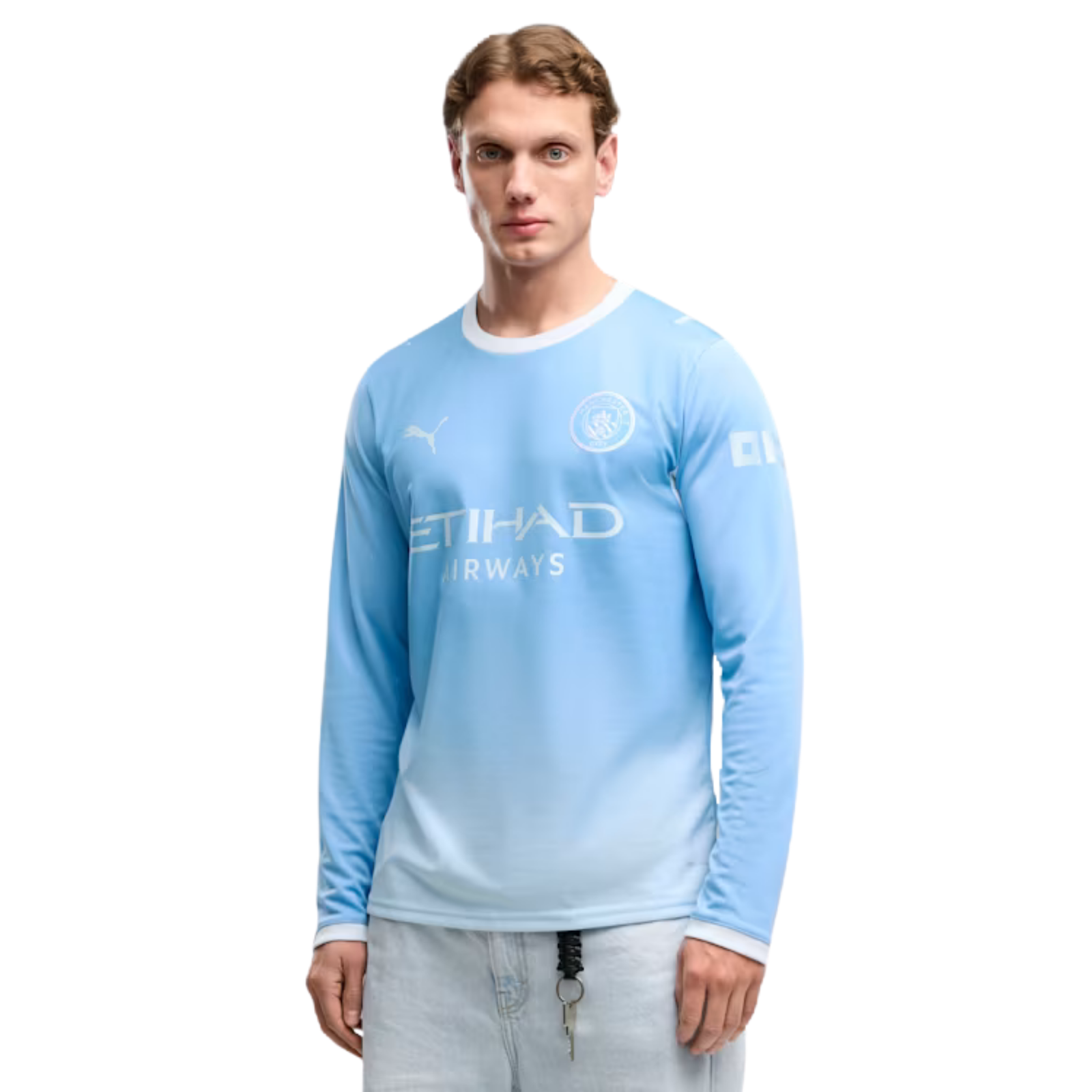 Puma Mens Manchester City Long Sleeve Home Jersey 26/27 (Team Light Blue/Icey Blue)