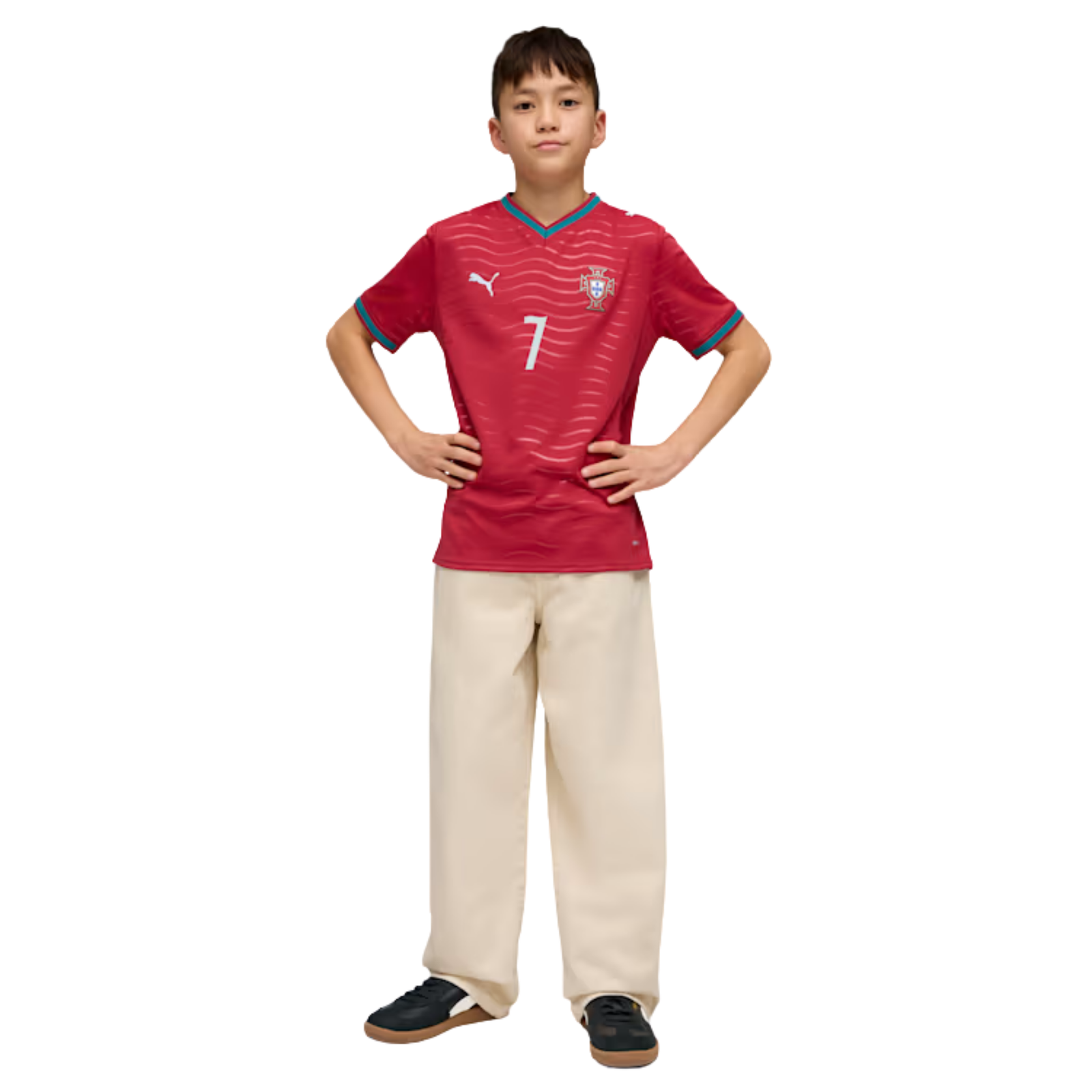 Puma Youth Portugal Cristiano Ronaldo Home Jersey 2026 (Red/Green)*