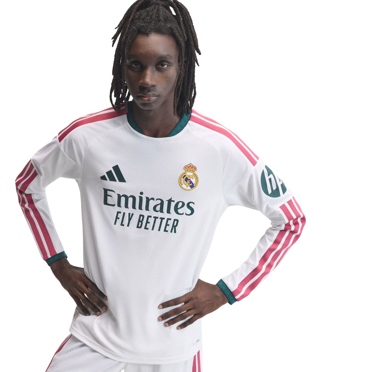 adidas Real Madrid Long Sleeve Authentic Home Jersey 26/27 (White)