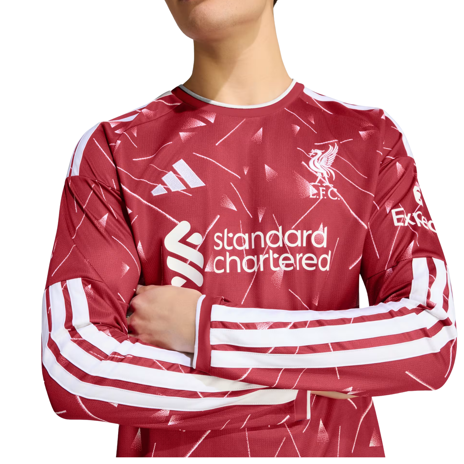 adidas Mens Liverpool Long Sleeve Home Jersey 26/27 (Red)