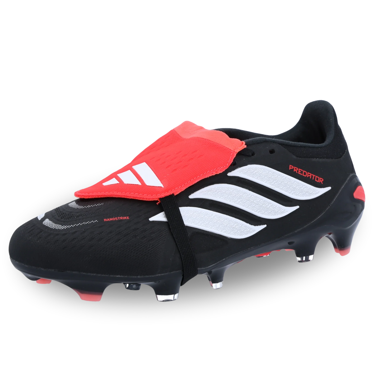 adidas Predator Pro FT Firm Ground Soccer Cleats (Black/White/Lucid Red)