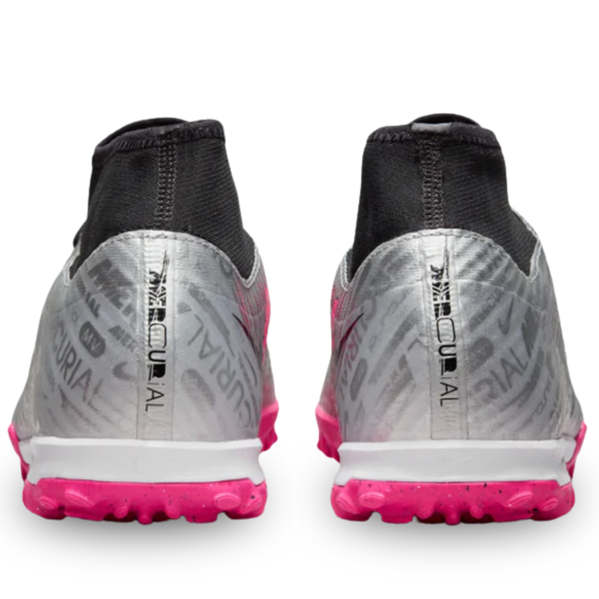 Nike Zoom Superfly 9 Academy XXV Turf Soccer Shoes (Metallic Silver/Hyper Pink)