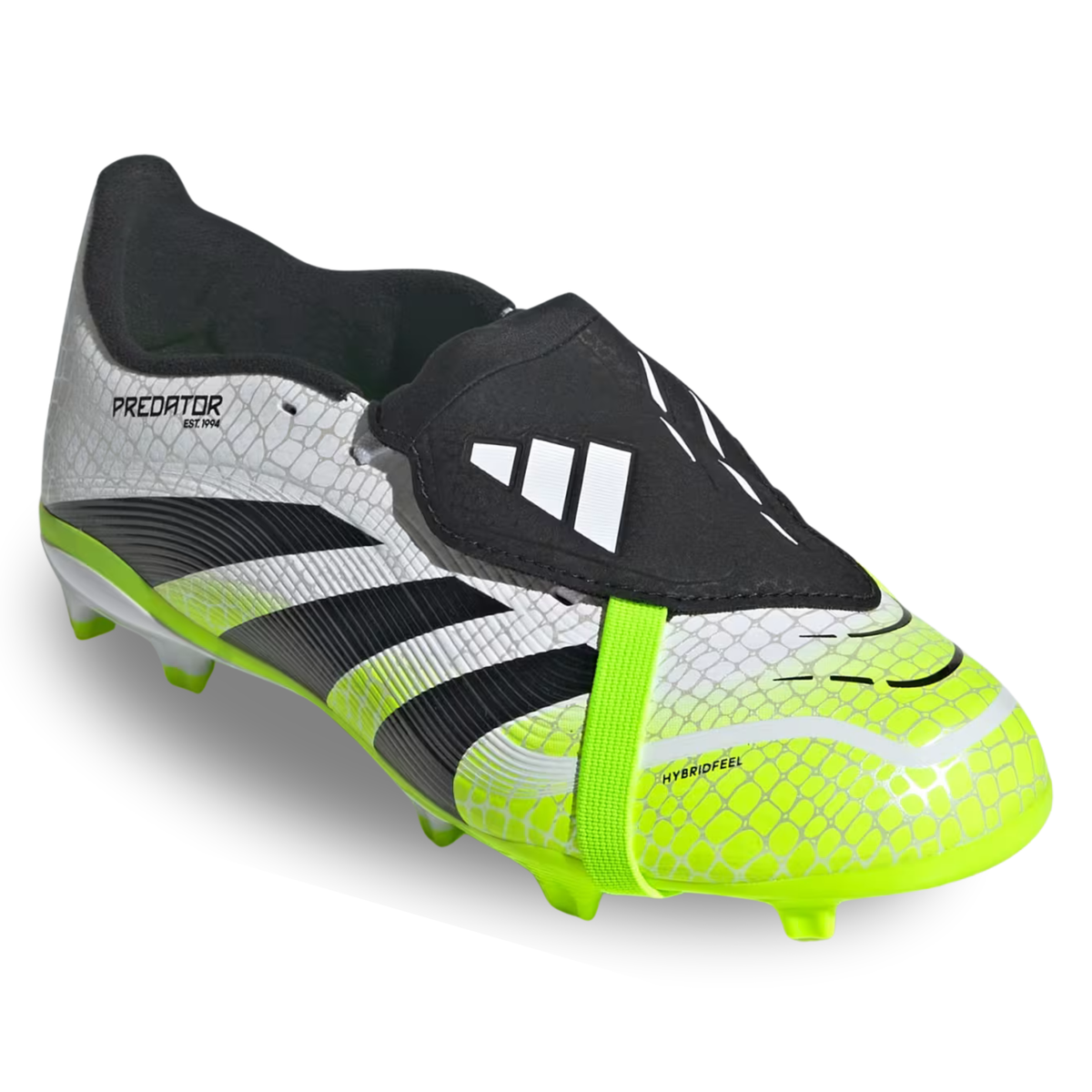 adidas Jr. Predator League FT FG/MG Soccer Cleats (White/Lucid Lemon)
