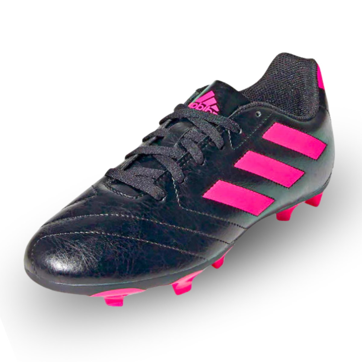 Botas de fútbol adidas Jr. Goletto FG (Negro/Rosa)