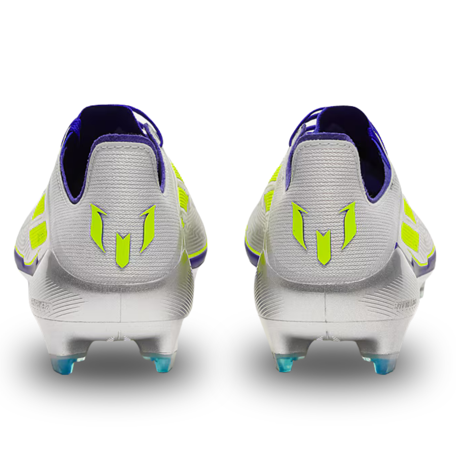 adidas F50 Messi Elite FG Soccer Cleats (Silver Metallic/Lucid Blue)