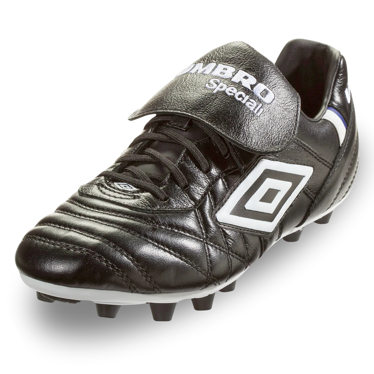 Umbro Speciali Pro 24 Firm Ground Soccer Cleats (Black/White/Royal)