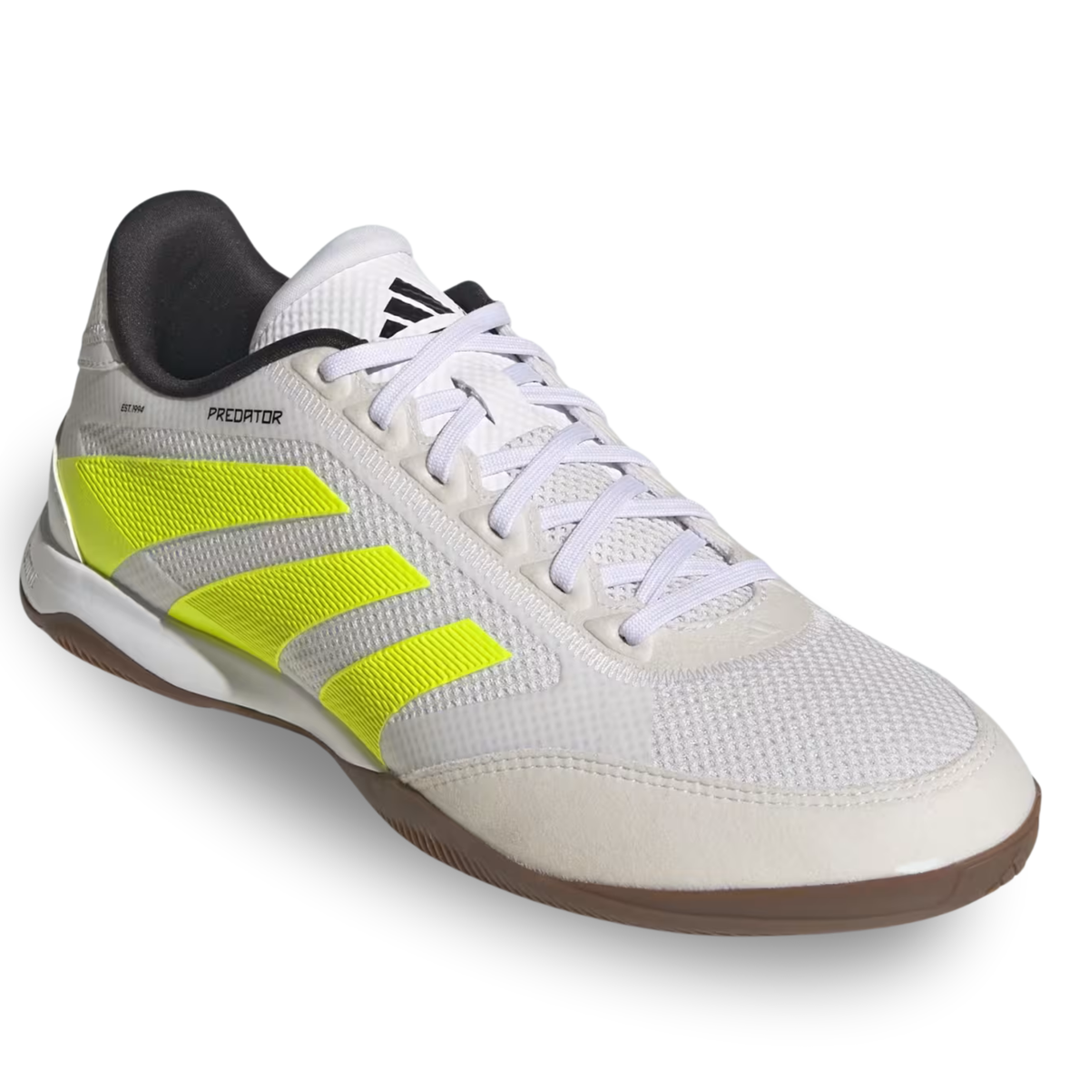 adidas Predator League Indoor Soccer Shoes (White/Lucid Lemon/Black)