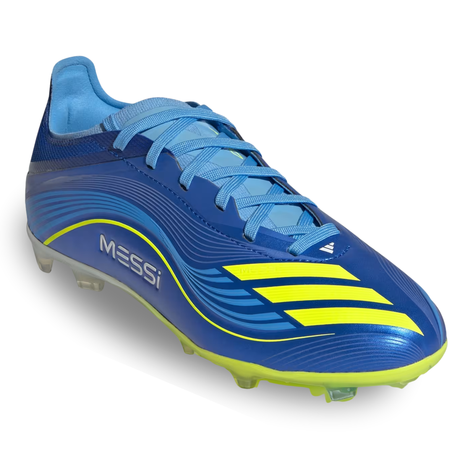 adidas Youth Messi F50 Elite Junior Firm Ground Soccer Cleats (Royal Blue/Solar Yellow)