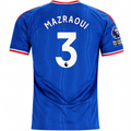 adidas Mens Manchester United Noussair Mazraoui Away Jersey w/ EPL + No Room For Racism Patches 26/27 (Blue)