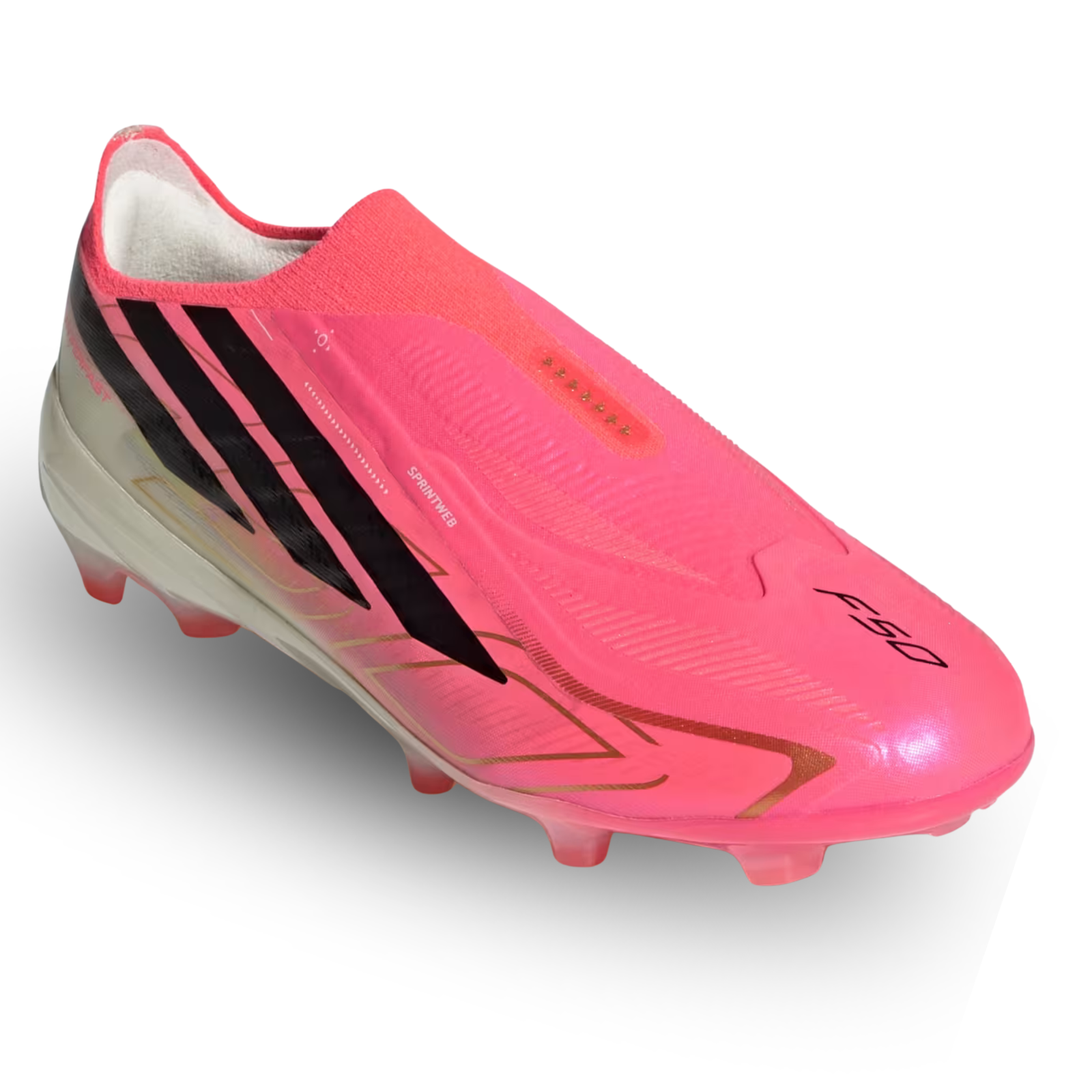 adidas Youth F50 Hyperfast Elite LL FG Soccer Cleats (Pink)