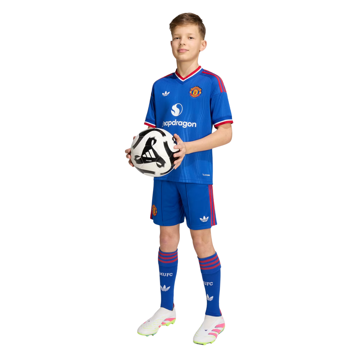 adidas Youth Manchester United Away Jersey 26/27 (Blue)