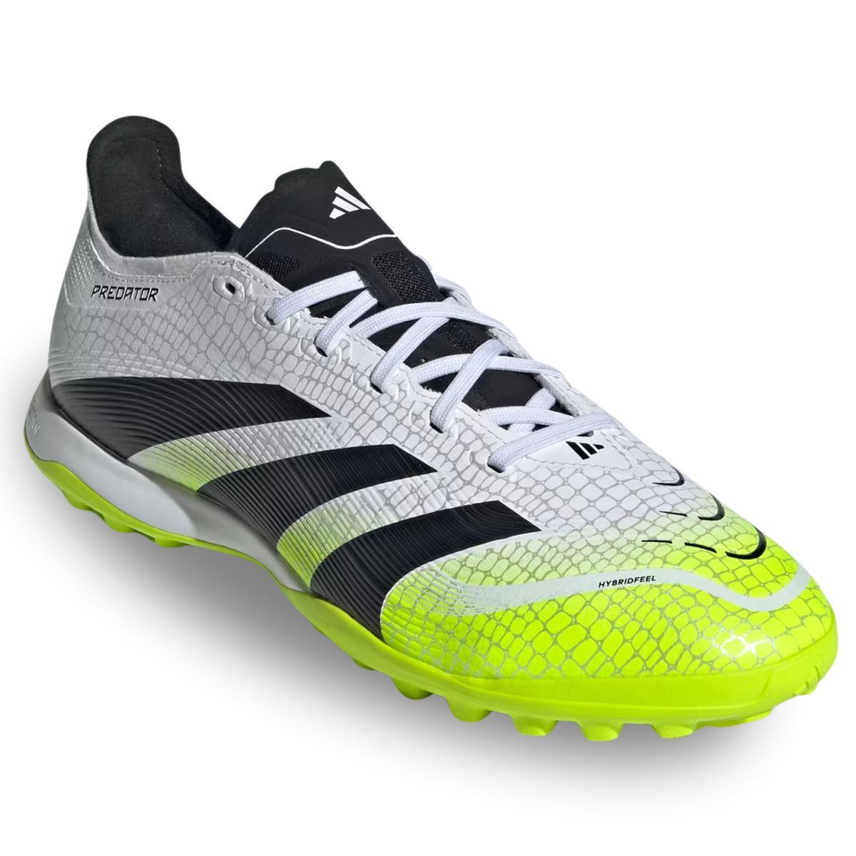 adidas Predator League Turf Soccer Shoes (White/Black/Lucid Lemon)