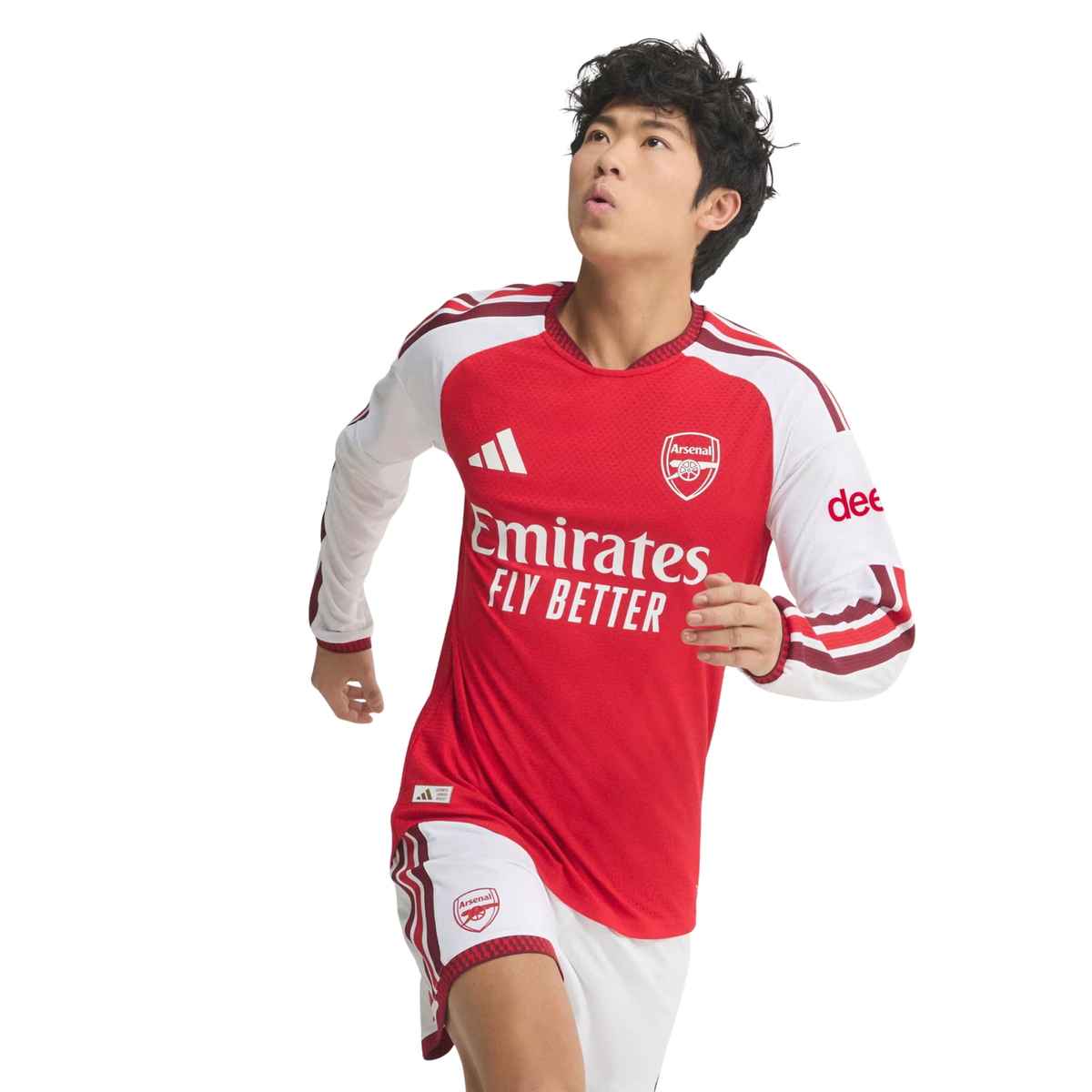 adidas Mens Arsenal Authentic Long Sleeve Home Jersey 26/27 (Better Scarlet)