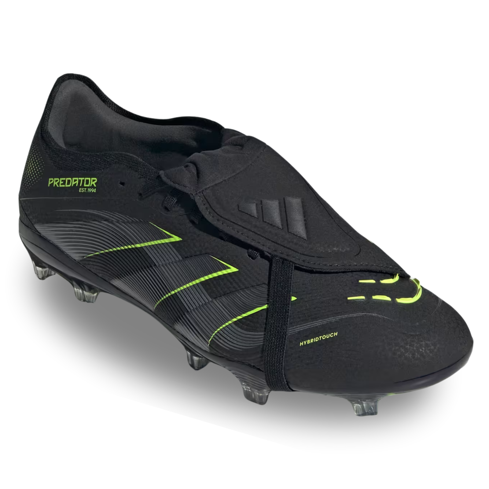 adidas Predator Pro FT Firm Ground Soccer Cleats (Black/Lucid Lemon)
