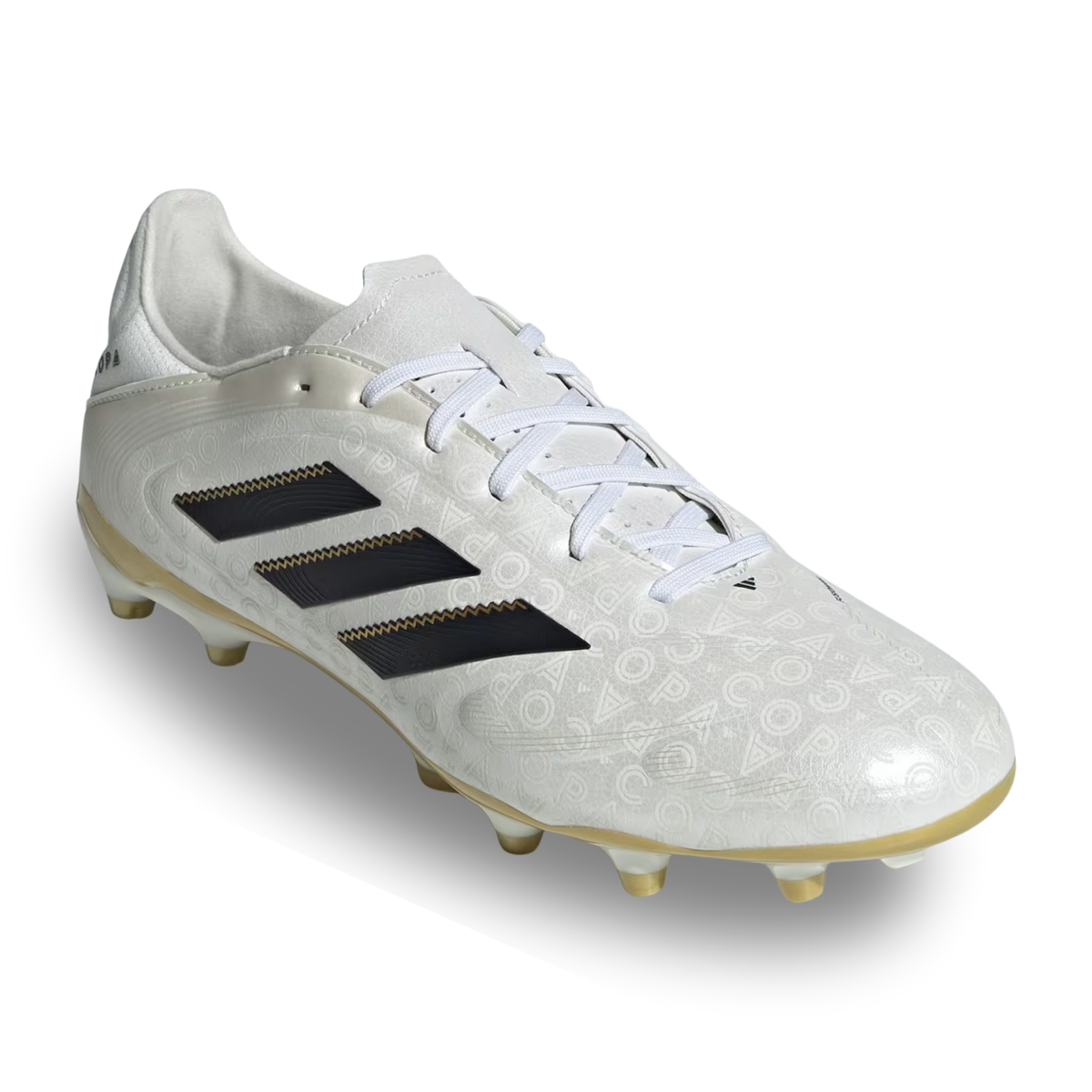 adidas Copa Pure III League Firm Ground Multi Ground Soccer Cleats (Zero Metallic/Black/Gold Metallic)