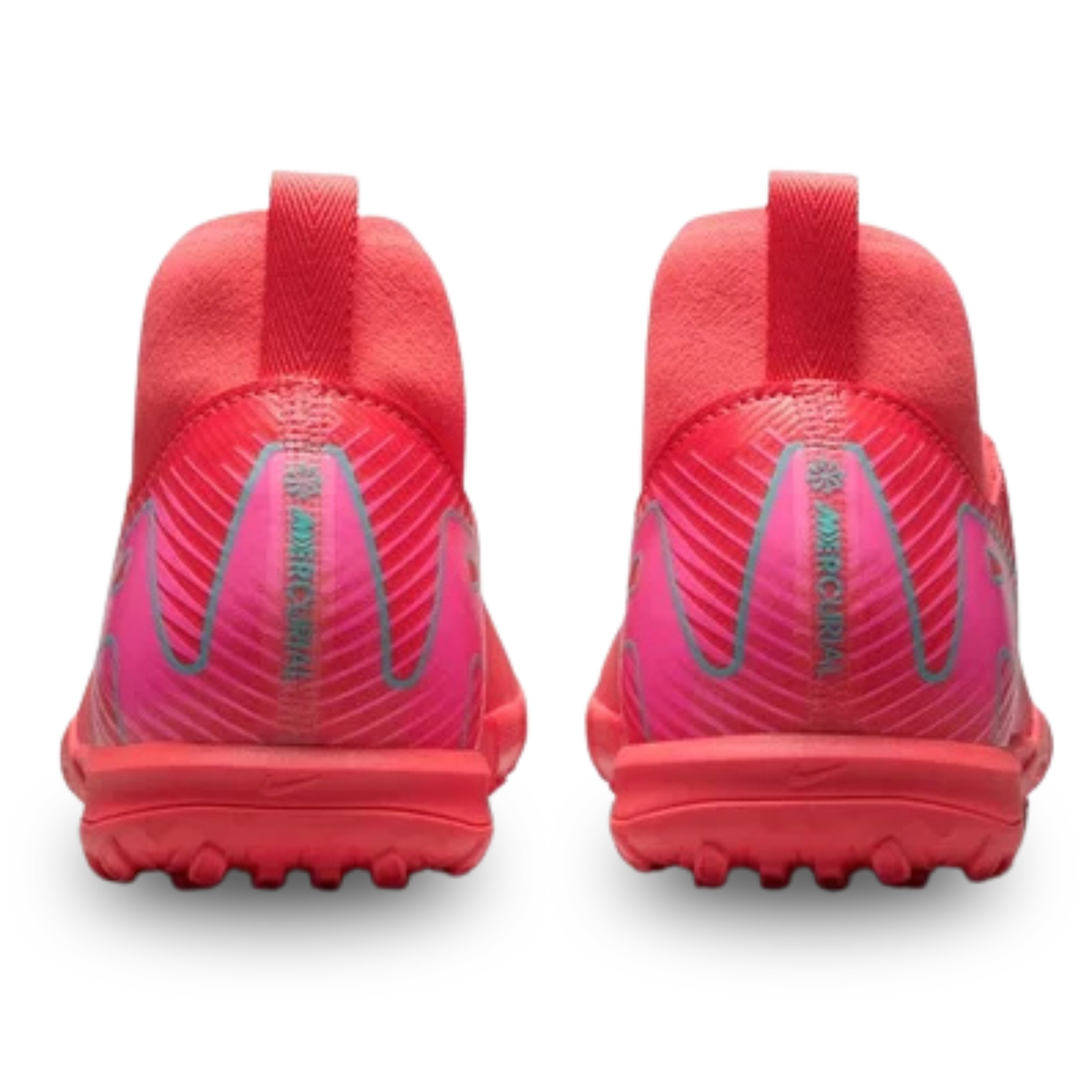 Nike Youth Jr. Zoom Superfly 10 Academy Turf Soccer Shoes (Ember Glow/Aurora Green)