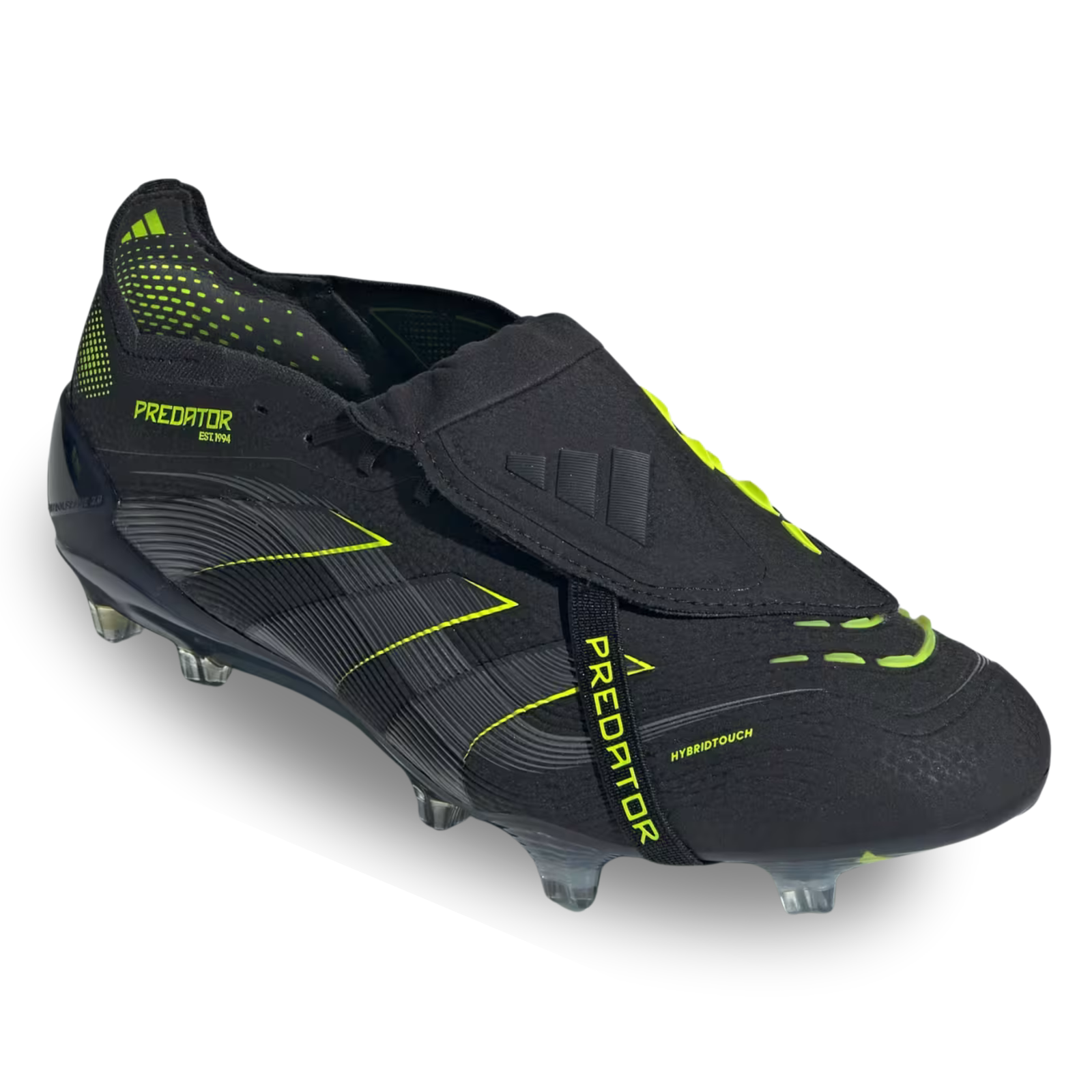 adidas Predator Elite Firm Ground Soccer Cleats (Black/Lucid Lemon)