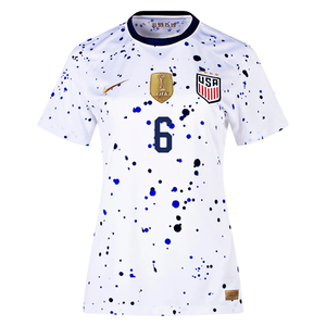 Nike Womens United States Lynn Williams 4 Star Home Jersey 23/24 w/ 2019 World Cup Champion Patch (White/Loyal Blue)
