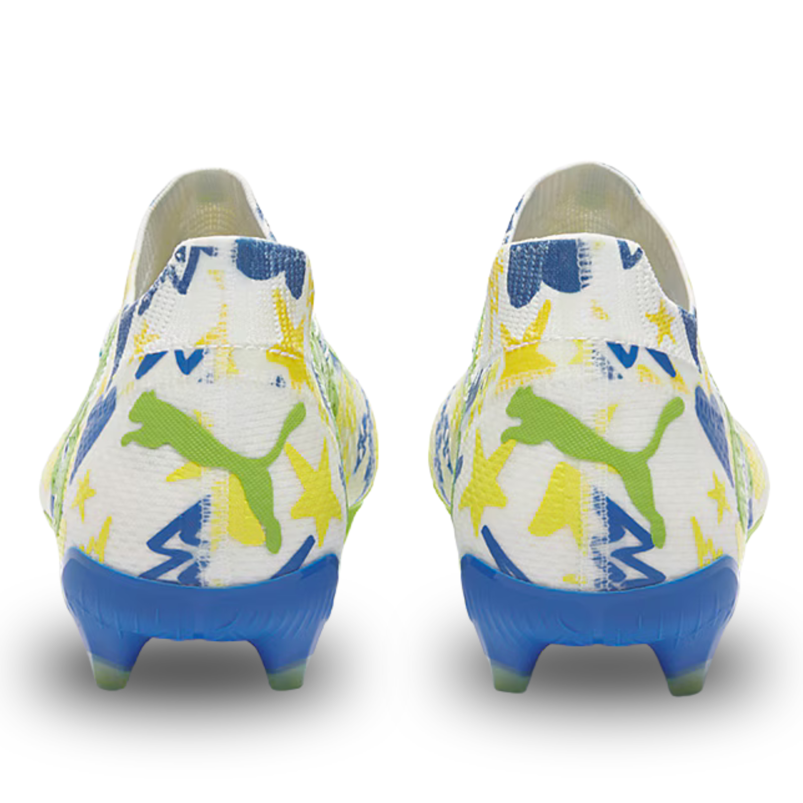 Puma Future Ultimate X Neymar Jr FG/AG Soccer Cleats (Puma White/Racing Blue/Parakeet Green)