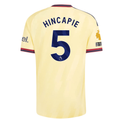 adidas Mens Arsenal Piero Hincapié Authentic Third Jersey w/ EPL + No Room For Racism 26/27 (Yellow)
