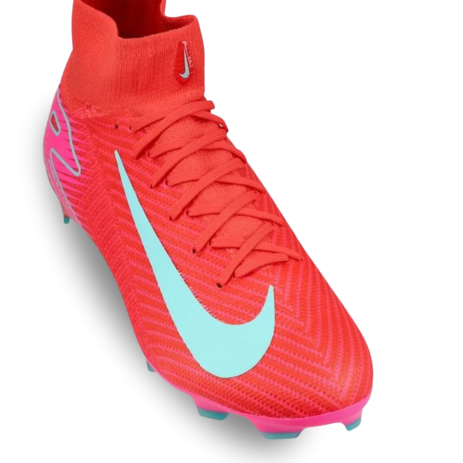 Nike Zoom Superfly 10 Pro FG Soccer Cleat (Ember Glow/Aurora Green)