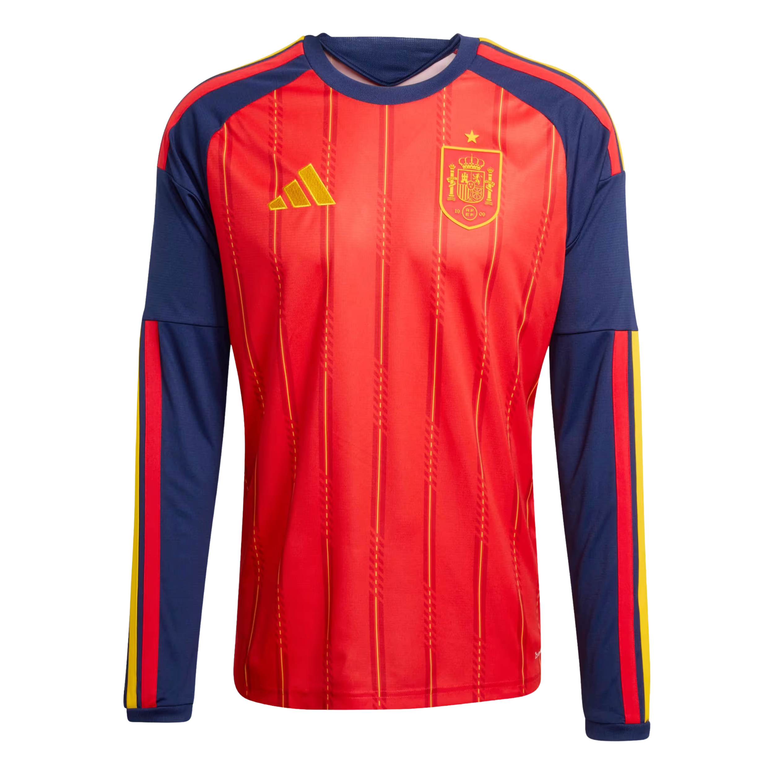 adidas Mens Spain 2026 Long Sleeve Home Jersey (Vivid Red)