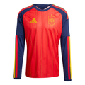 adidas Mens Spain 2026 Long Sleeve Home Jersey (Vivid Red)