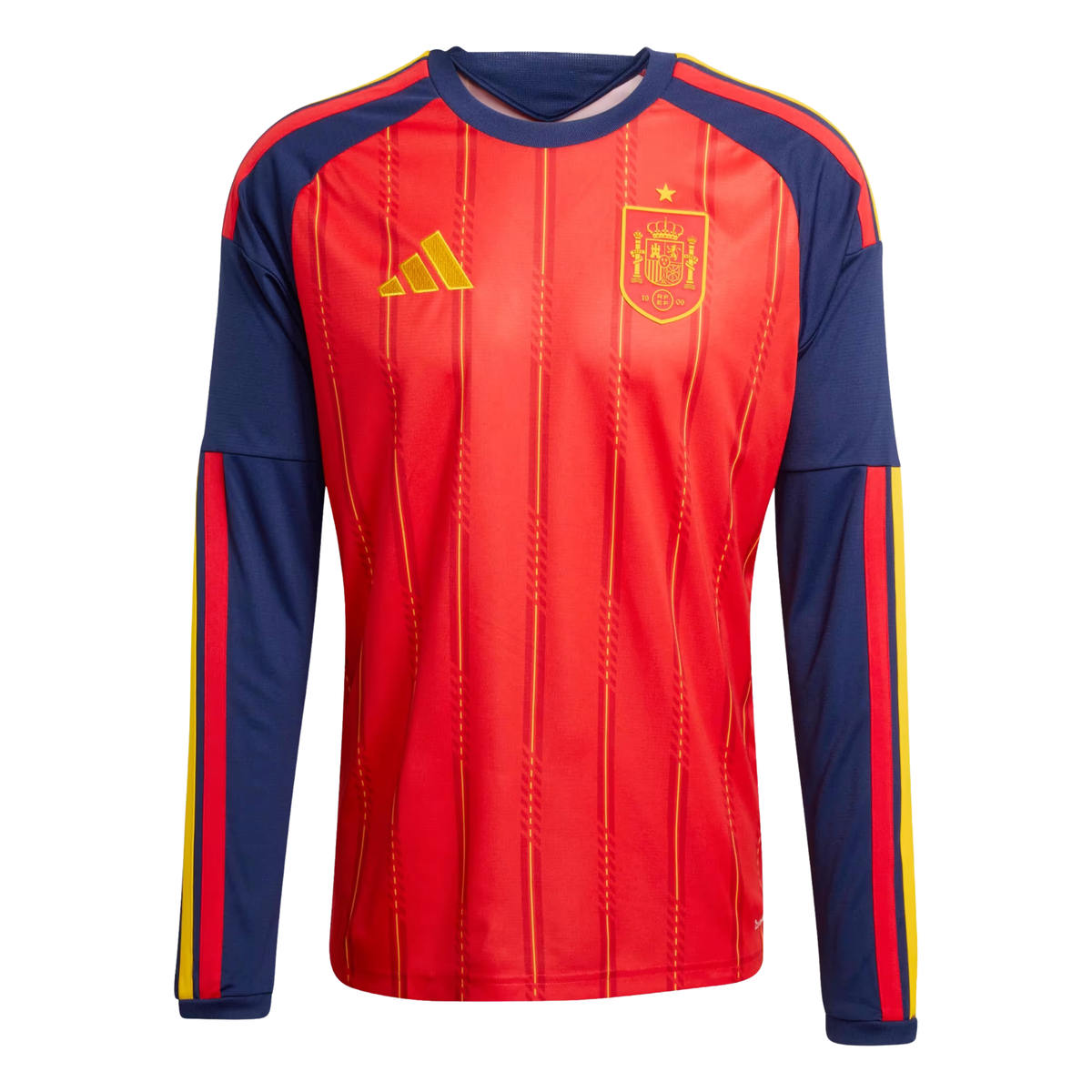 adidas Mens Spain 2026 Long Sleeve Home Jersey (Vivid Red)