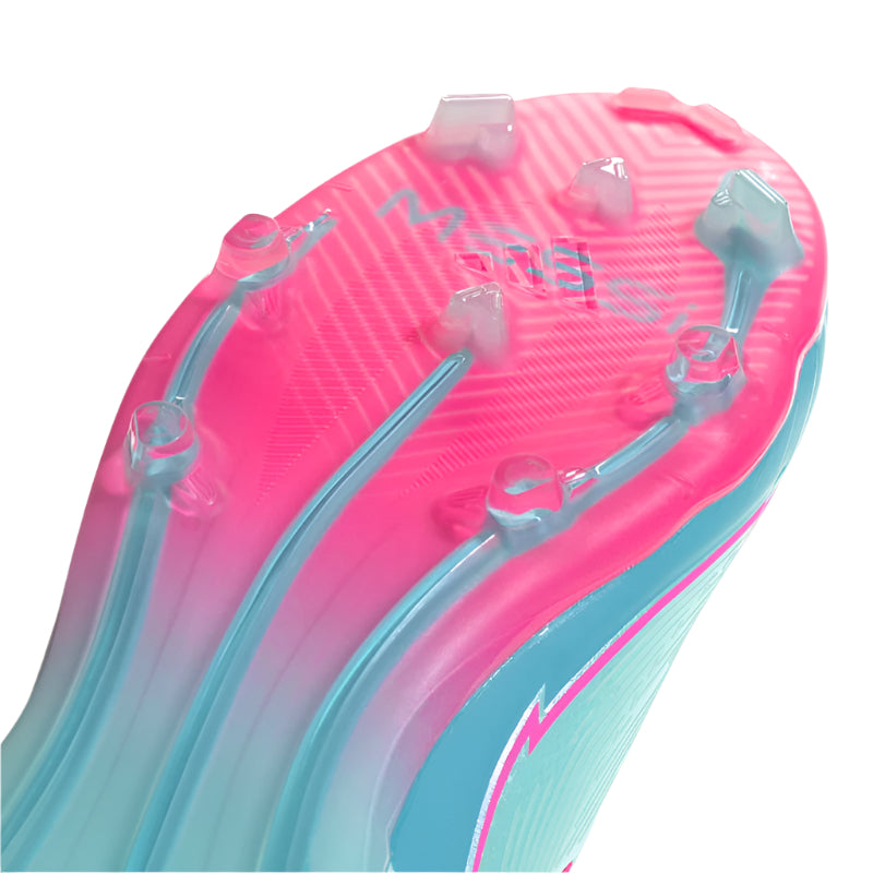 adidas Youth Jr. F50 Messi Elite Firm Ground Junior Soccer Cleats (Aqua/Lucid Pink)