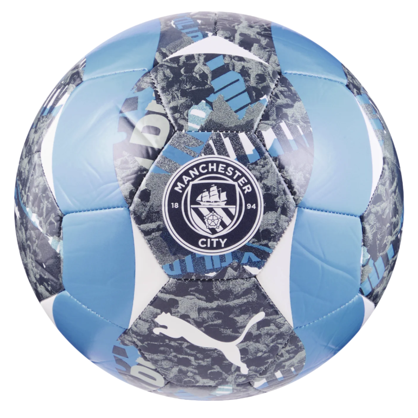 Puma Manchester City Prematch Soccer Ball (Gray/Light Blue)