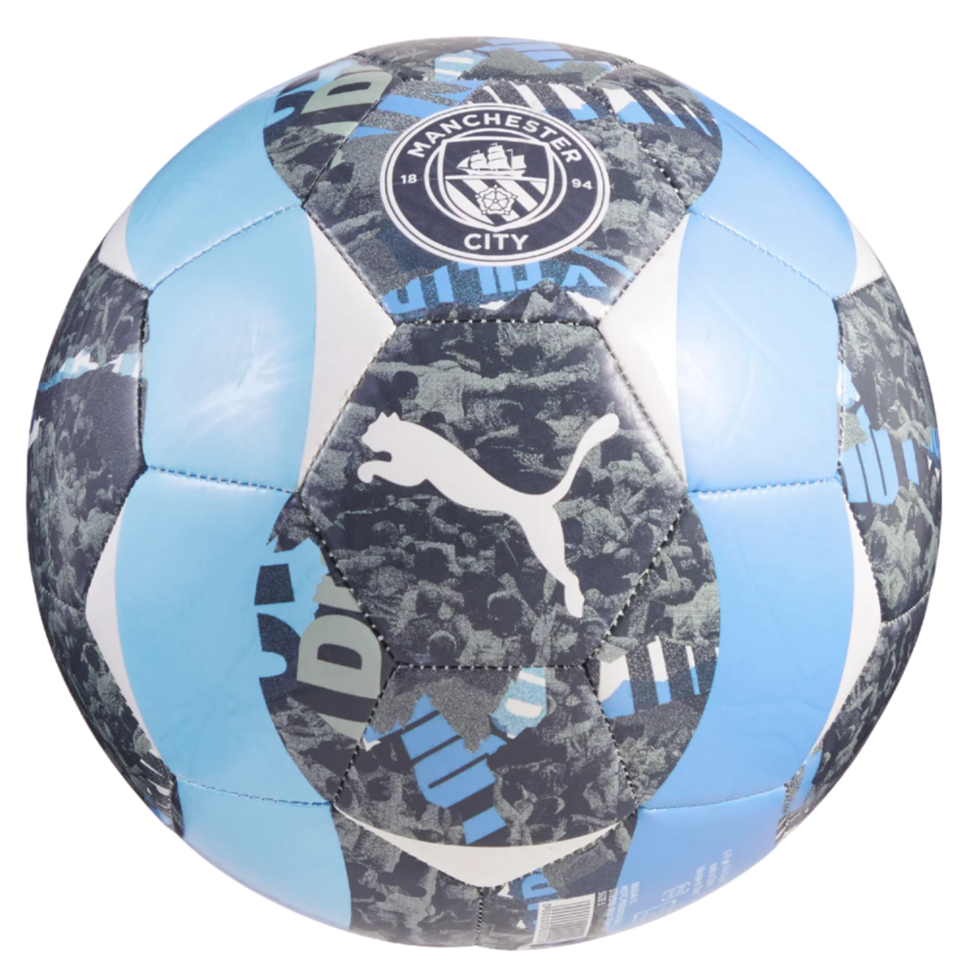 Puma Manchester City Prematch Soccer Ball (Gray/Light Blue)