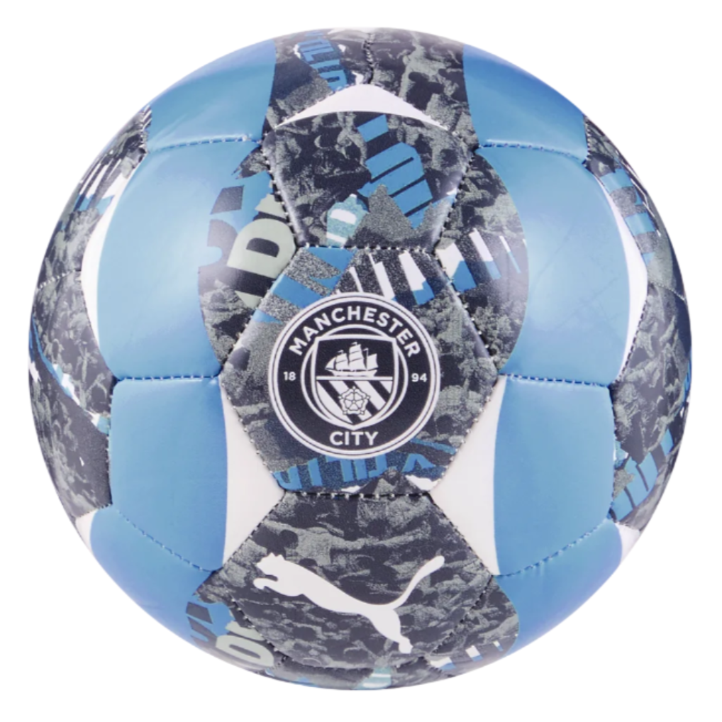 Puma Manchester City Prematch Mini Ball (Gray/Light Blue)