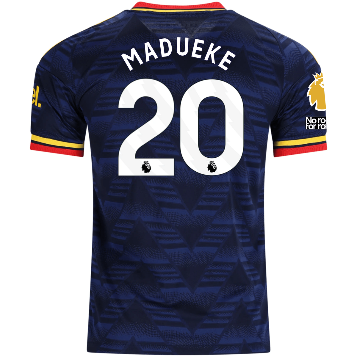 adidas Mens Arsenal Authentic Noni Madueke Away Jersey w/ Premier League Patches 26/27 (Navy/Yellow)