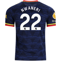 adidas Mens Arsenal Authentic Ethan Nwaneri Away Jersey w/ Premier League Patches 26/27 (Navy/Yellow)