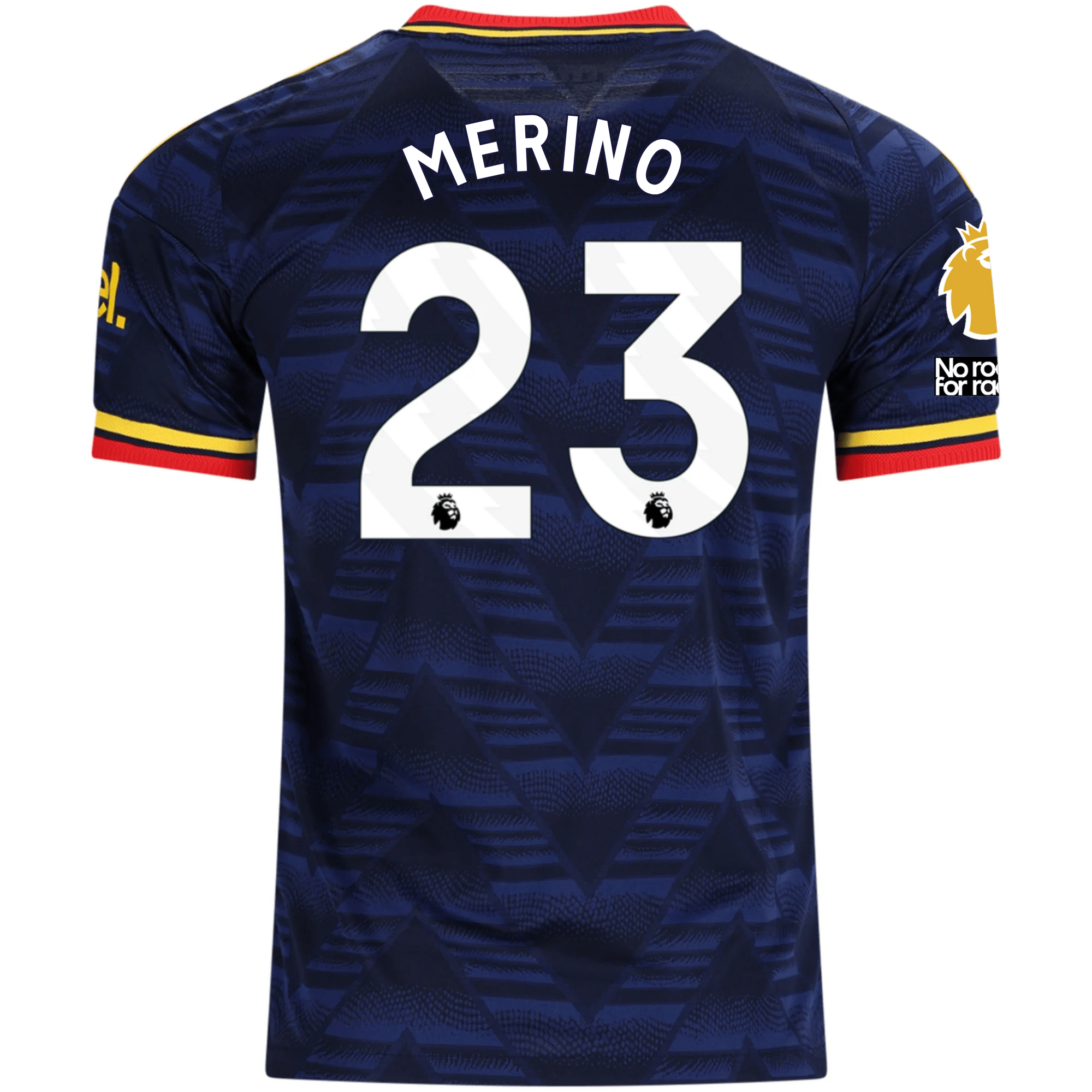 adidas Mens Arsenal Authentic Mikel Merino Away Jersey w/ Premier League Patches 26/27 (Navy/Yellow)