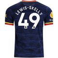 adidas Mens Arsenal Authentic Myles Lewis-Skelly Away Jersey w/ Premier League Patches 26/27 (Navy/Yellow)